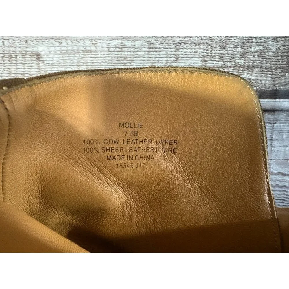 Polo Ralph Lauren Mollie suede Ankle Boots Black sz 7.5 B color Brown